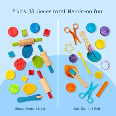 Melissa & Doug Clay Play Activity Set - with Sculpting Tools and 8 Tubs of Modeling Dough - Image 4