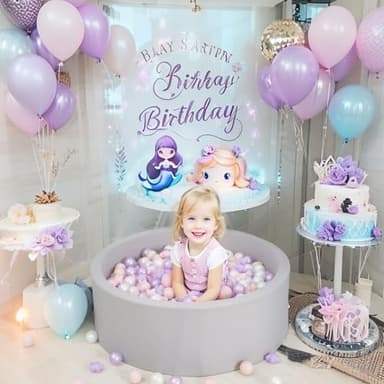 GOGOSO Pink and Purple Star Pit Balls for GirlsToddlers for Playhouse, Baby Pool, Play Ball Fun Centers, for Babies, Kids, Toddlers 1-3, Phthalate Free BPA Free - Image 5