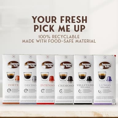 ESPRESSO ITALIA Capsules Compatible with Nespresso Machines, 100 Count - VARIETY PACK, Italian Coffee Pods Expresso - Image 4