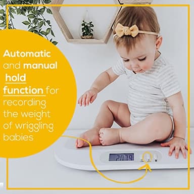 Beurer BY90 Baby Scale, Pet Scale, Digital, with Measuring Tape, tracking weight with App | For: Infant, Newborn, Toddler /Puppy, Cat - Animals | LCD Display, weighs Lbs/Kg/Oz Highly accurate - Image 5
