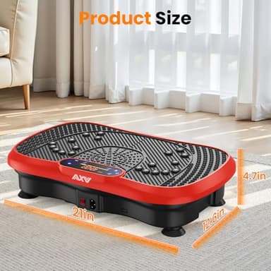 AXV Vibration Plate Fitness Platform Exercise Machine Vibrating Shaking Full Body Shaker Workout Vibrate Stand Shake Board Sport Gym for Weight Loss Fat Burner for Women Men - Image 9