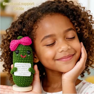 KALAWALK Funny 1 Pcs Crochet Gifts with Positive Affirmations Cards for Inspirational Novelty Good Luck Gifts and Party Decorations (KK-CKD04-RR_Bow) - Image 4