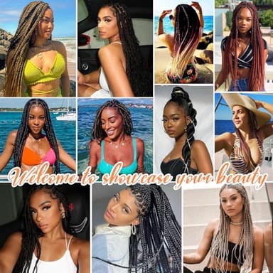 Braiding Hair Pre Stretched, 26 Inch 8 Pack Black Prestretched Braiding Hair For Women Braid Hair, Long Professional Synthetic Hair For Knotless Boho Crochet Braids,Yaki Straight Texture(26in,1b,8pc） - Image 7
