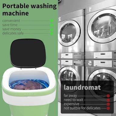 Portable Washing Machine, 15.5L Upgraded with Spin Basket Laundry Machine, 3 Cleaning Modes Suitable for Small Clothes, Foldable Design Ideal for Hotel, Home, Apartment and Campain - Image 8
