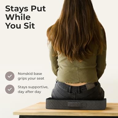 Kölbs Extra Large Seat Cushion, Stylish Plush Velvet Cover, X-Large Memory Foam for Office Chair, Floor Pillow, Cushion Back Pain Coccyx Pain Relief, Carry Handle (Extra Large) - Image 6