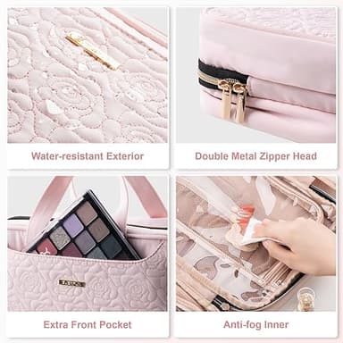 Everfun Hanging Travel Toiletry Bag for Women Traveling With Leakproof Compartment Makeup Cosmetic Organizer Dopp Kit Travel Accessories Essentials Must Have - Image 7