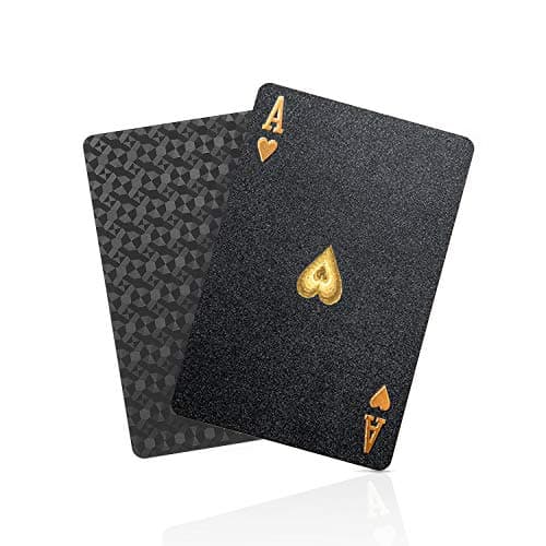 BIERDORF Diamond Waterproof Black Playing Cards, Poker Cards, HD, Deck of Cards (Black) - Image 1