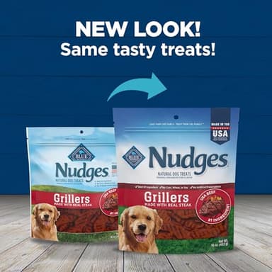 Blue Buffalo Nudges Grillers Natural Dog Treats, Made in the USA with Real Steak, 16-oz Bag - Image 10