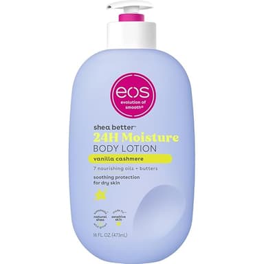 eos Shea Better Body Lotion Vanilla Cashmere, 24-Hour Moisture Skin Care, Lightweight & Non-Greasy, Natural Shea, Vegan, Vanilla Body Lotion, 16 fl oz - Image 1
