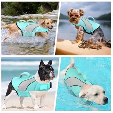 Doglay Dog Life Jacket for Boating & Swimming, High Buoyancy Reflective Dog Life Vests with Rescue Handle and D-Ring, Ripstop Adjustable Floating Vest for Small Medium Large Dogs - Image 3