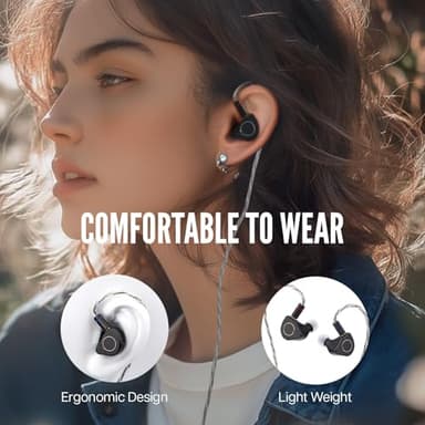 Linsoul SIMGOT SuperMix 4 1DD+1BA+1Planar+1PZT Hybrid Drivers Earphones, HiFi in Ear Monitor IEM, Wired Gaming Earbuds with OFC Silver-Plated Cable for Musician Audiophile - Image 9