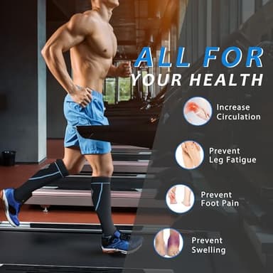 hello momoya Compression Socks for Women Men Circulation Knee High 8 Pairs for Nurses, Running, Travel, Athletic - Image 3