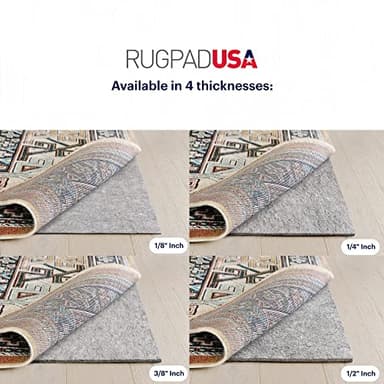 RUGPADUSA - Dual Surface - 6'x9' - 1/2" Thick - Felt + Rubber - Non-Slip Backing Rug Pad - Adds Comfort and Protection - for Hard Surface Floors - Image 4