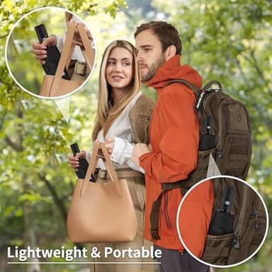 Seniny Windproof Travel Umbrella, Automatic Umbrellas for Rain, Portable & Compact Umbrellas for Backpack, Strong UV for Protection, Folding Small Sun Umbrella for Car, Walking - Image 4