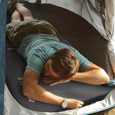 INVOKER Camping Sleeping Pad 2.75” Memory Foam Fast Self Inflating Insulated Durable Camping Mat Air Mattress with Pillow，for Tent, Traveling, Car, Camping, Grey - Image 7