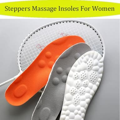 2025 New Steppers Insoles for Men/Women, Massage Insole, Cloud Insole, Steppers Massage Insoles Womens/Mens, Memory Foam with Arch Surpport | for All-Day Wear (1PAIR-Orange, Men 9-10.5/Women 10.5-12) - Image 6