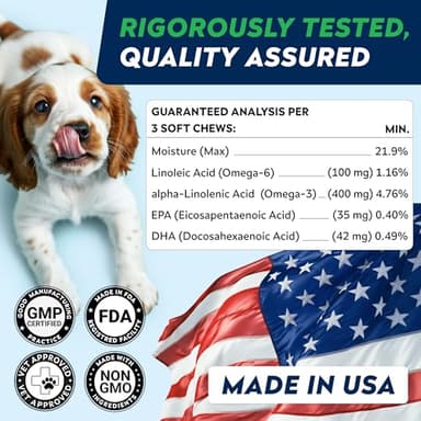 StrellaLab Fish Oil Omega 3 Treats for Dogs (180 Treats) - Allergy & Itch Relief - Skin & Coat Supplement - Joint Health - Wild Alaskan Salmon Oil - Shedding, Itchy Skin Relief - Omega 3 6 9 - EPA&DHA - Image 5