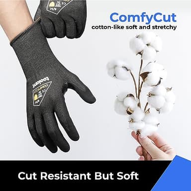 toolant A4 Cut Resistant Work Gloves with Grip, Ultra Thin Safety Glove for Fishing, WoodCarving, Gardening, 1 Pair, X-Large - Image 7