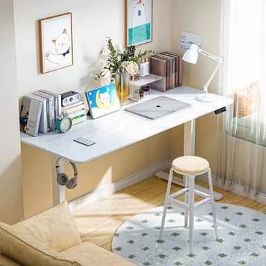 ERGOMAKER 43" Electric Standing Desk, Adjustable Height, Sit Stand Up Desk for Home Office & Computer Workstations, Memory Controller, White - Image 6