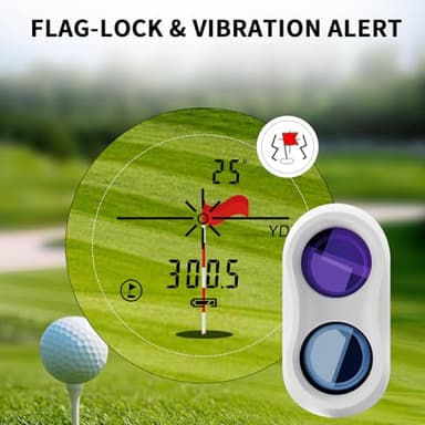 Golf Rangefinder Rechargeable Laser Distance Finder with Flag Lock, Slope Mode, Side LCD, 6X Magnification, USB-C, for Yardage & Club Selection 800-1200Yds - Image 2