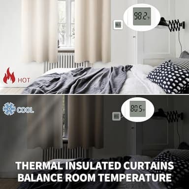 BGment Blackout Curtains - Grommet Thermal Insulated Room Darkening Bedroom and Living Room Curtains, Set of 2 Panels (52 x 63 Inch, Champagne) - Image 3