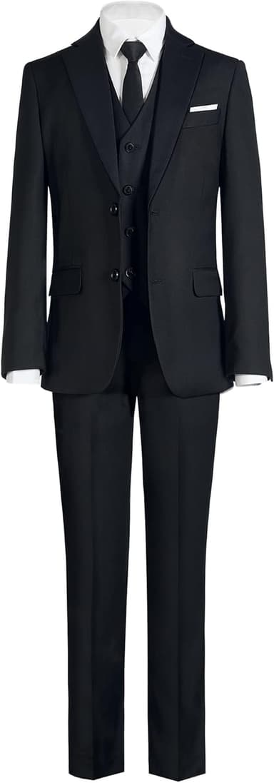 Marvelous World Boys' Formal Slim Fit Suit Set, Adjustable Waist - Image 2