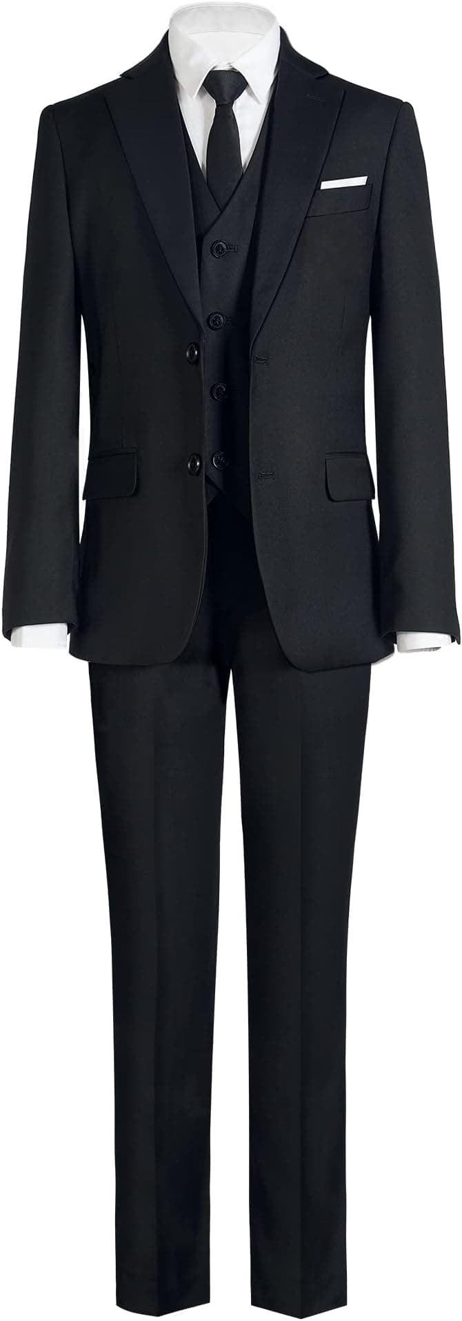 Marvelous World Boys' Formal Slim Fit Suit Set, Adjustable Waist - Image 1