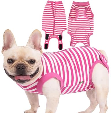 Sychien Dog Recovery Suit Post Surgery Shirt,Small Female Spay Wound Protective Surgical Suit,Pink S - Image 1