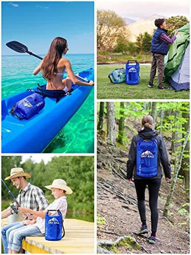 HEETA Dry Bag Waterproof for Women Men, Roll Top Lightweight Dry Storage Bag Backpack with Phone Case for Travel Swimming Boating Kayaking Paddle Board Camping Beach Accessories (Navy Blue, 30L) - Image 6