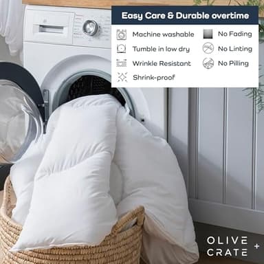 Olive + Crate 100% Cooling Bamboo Comforter from Viscose - Oversized King Size - Hypoallergenic, Breathable & Moisture-Wicking Bedding - All Season Lightweight Plush Design - Organic Bamboo Comforter - Image 9