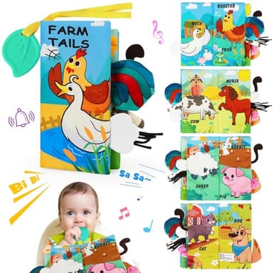 Little Tikes Baby Books - Crinkle, Touch & Feel, Tummy Time, Early Learning Stroller Toys for Newborns 0-6 Months - Image 1