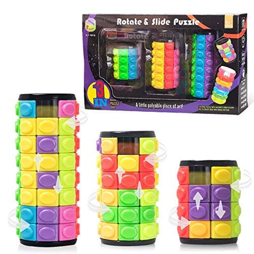 R.Y.TOYS Rotate and Slide Puzzle-Design Patent,Fidget Toys(Restore Order/Create Patterns) 8 Colors,4, 6 and 8 Layers-Detach Piece for Quick Play,Brain Teaser,Sensory Toy Gift,Easter Basket Stuffers - Image 1