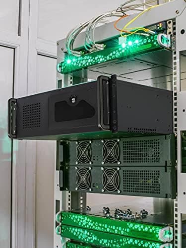 Rosewill 4U Server Chassis Rackmount Case | 7 3.5" Bays, 2 5.25" Devices| ATX, CEB Compatible | 1 120mm PWM Fan, 2 80mm PWM Fans | 2X USB 3.0 | Front Panel Lock and Key | Silver/Black - RSV-R4100U - Image 4