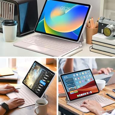 runelk Keyboard Case for iPad 10th Generation 2022 & 11th (A16, 2025) – Magic-Style Keyboard with Multi-Touch Trackpad – Floating Cantilever Stand – Magnetic Case for iPad 10.9 inch 10th / 11th Gen. - Image 8
