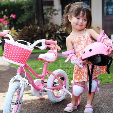 RoyalBaby Stargirl Kids Girls Bike Bicycle with Basket Training Wheels 12 Inch Pink - Image 17