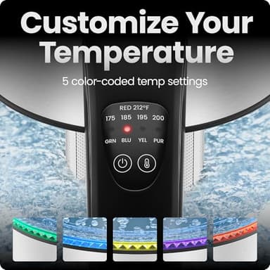 Chefman Electric Kettle with Temperature Control, 5 Presets LED Indicator Lights, Removable Tea Infuser, Glass Tea Kettle & Hot Water Boiler, 360° Swivel Base, BPA Free, Stainless Steel, 1.8 Liters - Image 4
