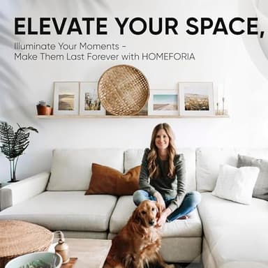 Homeforia 24x36 Poster Frame Wood, High End Natural Oak 24 x 36 Large Picture Frame with Mat 20 by 30, 24x36 Light Wooden Frames Matted to 20x30 Photo, 36x24 Frames, Tempered Glass, Wall Kit, Set of 1 - Image 2