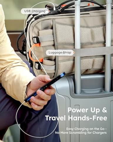 Tolaccea Carry on Travel Backpack, TSA Friendly Flight Approved Laptop Backpack Duffle Bag for Men Women with Dual Laptop Storage for 17.3", USB Charging Port, Business Rucksack 40L-50L Expandable - Image 9