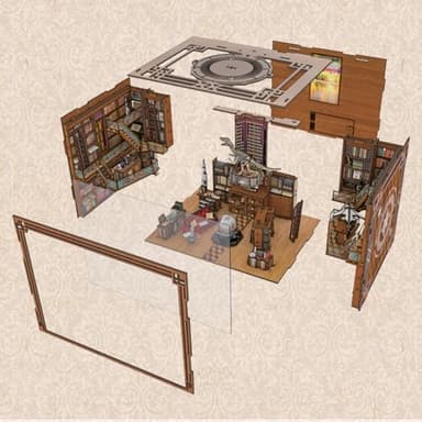 CCCDF DIY Book Nook Kit, Miniature Dollhouse Booknook Kit, 3D Wooden Puzzle Bookend Bookshelf Insert Decor with LED Light for Teens and Adults (Beyond Library Max) - Image 8