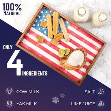 Devil Dog Pet Co. Himalayan Yak Cheese Dog Chews, Large - 1 Pack, 100% Natural & Healthy, Lactose-Free, Long-Lasting Dog Treats, Premium Yak Milk Chew Bones for Dogs - Image 2