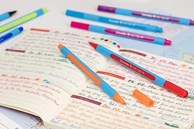 Schneider Slider Edge XB (Extra Broad) Ballpoint Pen, 1.4 mm, Light Blue Barrel, Pink, Box of 10 Pens (152209) - Image 3