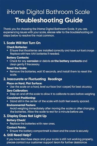 iHome Digital Scale, Bathroom Scale, Batteries Included, Scale Body Weight, Weight Scale, Bathroom Scales for Weight, Digital Scales for Body Weight (Black) - Image 7