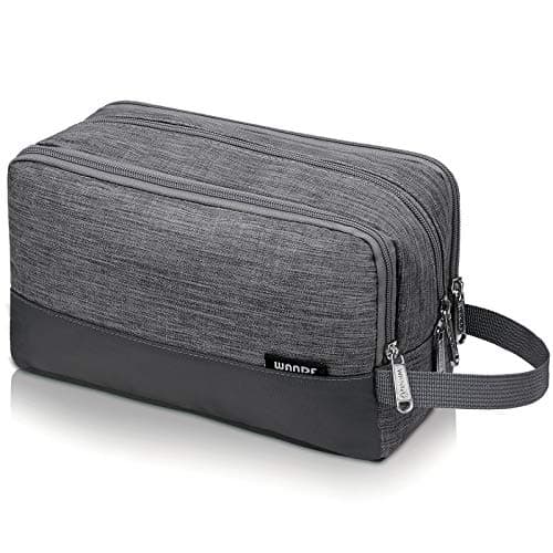 Toiletry Bag for Men Hanging Dopp Kit Water Resistant Shaving Bag Small Toiletry Bag for Traveling (Denim Grey) - Image 1