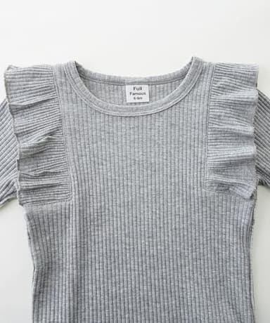 Newborn Infant Baby Girl Fall Winter Clothes Long Sleeve Onesie Clothing Pant Set Outfits Gifts 0-3 months Grey - Image 3