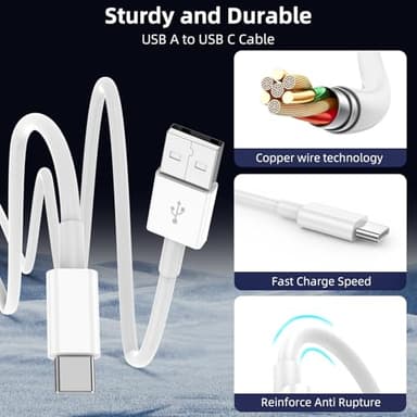 Ailawuu Car Carplay Charger Cable for iPhone 16/15 Plus/Pro/Pro Max,USB A to USB C Cable 3FT 2Pack,Car Fast Charging Cord for iPad 10th, iPad Pro 12.9/11,iPad Air 5th/4th(White) - Image 6