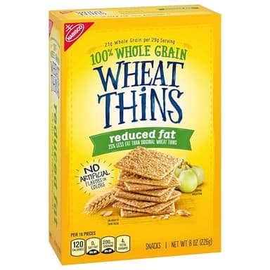Wheat Thins Reduced Fat Snacks, Whole Grain Wheat Crackers, Bulk Snack Crackers, 6 - 8.oz Boxes - Image 14
