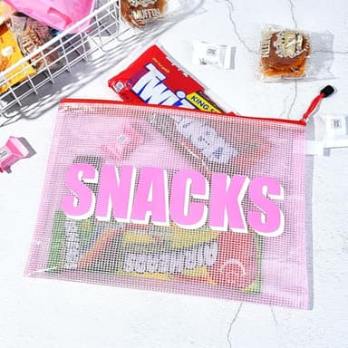 Aileam 4PCS Snack Bag for Travel Clear Zipper SnackPouch Waterproof Makeup Cosmetic Bags for Women Girls Clear Pouch for Essentials - Image 2