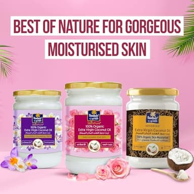 Parachute Advansed SkinPure 100% Organic Extra Virgin Coconut Oil with Rose Oil |Face & Body Oil Moisturizer |Boosts Collagen| Cold Pressed | 6.7 fl.oz | Glass Jar (Pack of 2) - Image 8