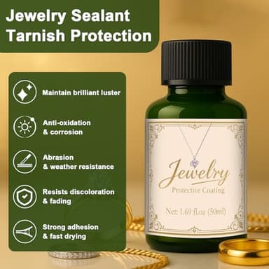 1DFAUL 50ml Jewelry Protective Coating, Jewelry Sealant Tarnish Protection Maintain Brilliant Luster, Against Wear & Oxidation, Suitable for Metals, Gemstones - Image 5