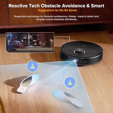 roborock Qrevo S5V Robot Vacuum and Mop, FlexiArm Edge Mopping, 12,000Pa Suction, Dual Zero-Tangle System, Smart Obstacle Avoidance, 10mm Mop Lifting, Auto Mop Washing&Drying, Self-Emptying&Refilling - Image 7